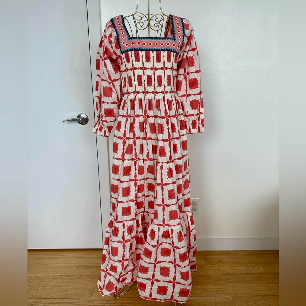 DAYDRESS UK l Block Printed Maxi Dress l sz S